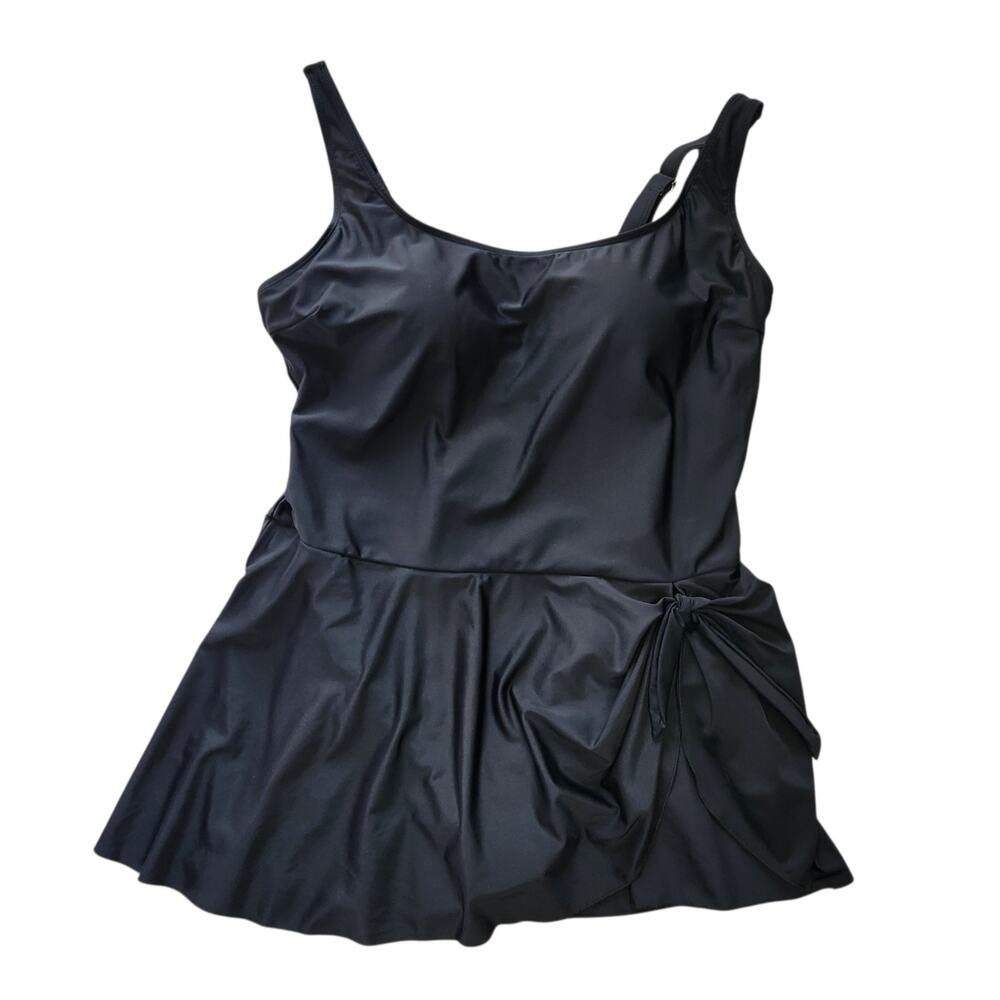 Eomenie one piece swimsuit swimdress black size 18W NWT